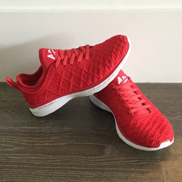 red apl sneakers